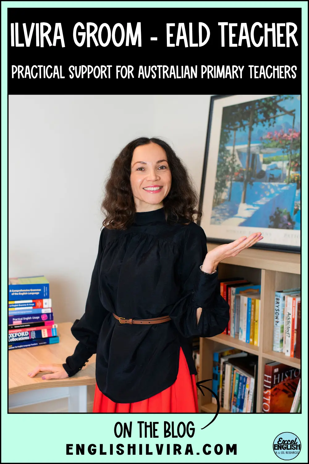 EAL/D teacher Ilvira Groom in a classroom-style learning space. Title: